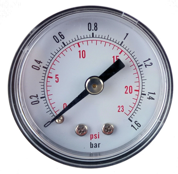Manometer für Azuro® Ventil bis 1,6 bar