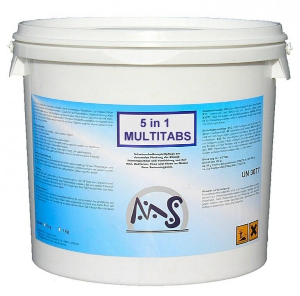 Multifunktions-Chlor 5 in 1 / 5 kg Eimer